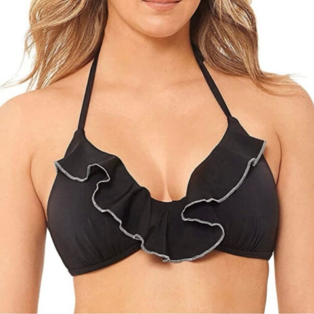 NWT Salt + Cove Push-Up Trimmed Ruffle Bikini - M